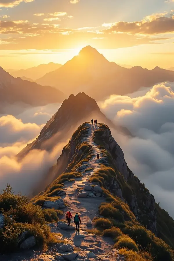 徒步去山顶海报，今日优选，户外·纪录·自然